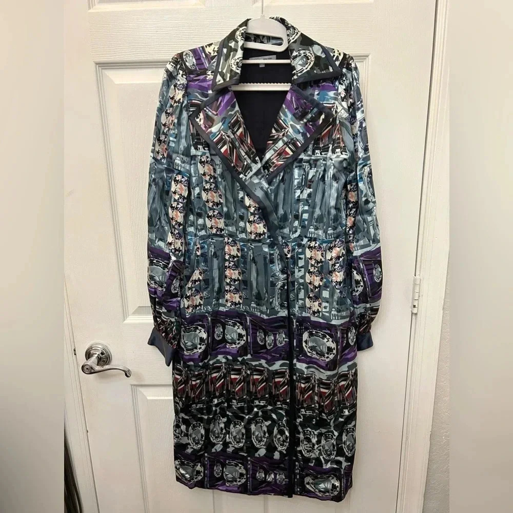Bill Blass New York Shadow Multi Jewel Dress Midi Sz 6